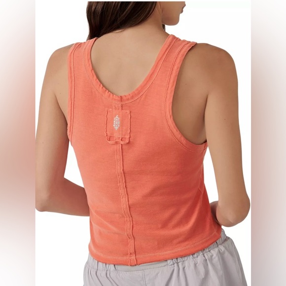 Free People Movement Women's Back To Basics Tank in Melon - Picture 2 of 4